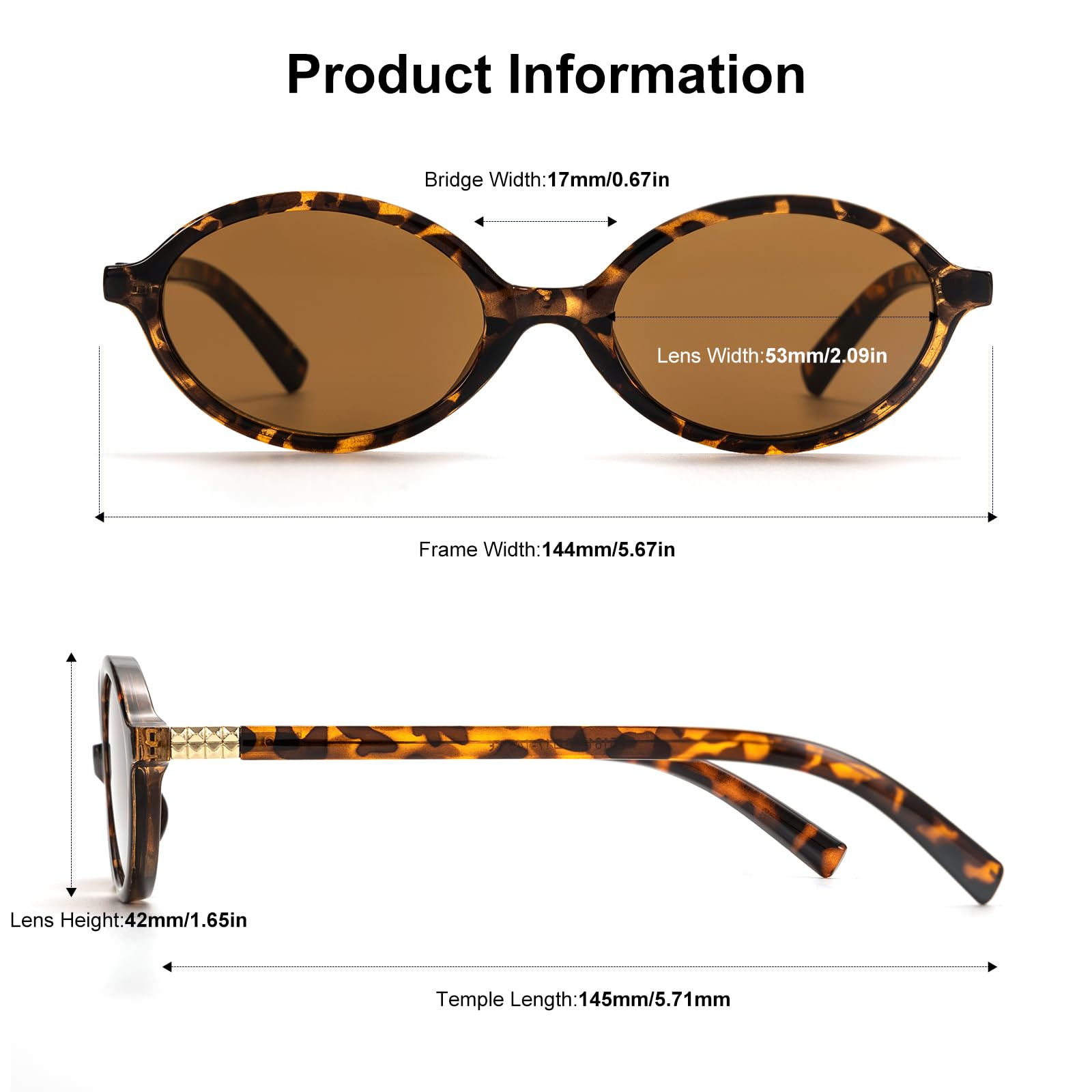 ViewJoy Retro Oval Sunglasses for Women Vintage 90s Y2K Trendy Designer Sun Glasses