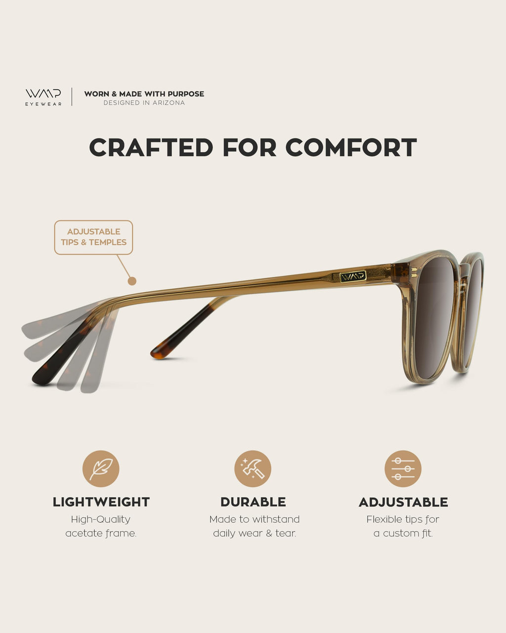 WearMe Pro WMP Eyewear - Men's Polarized Modern Rounded Square Sunglasses