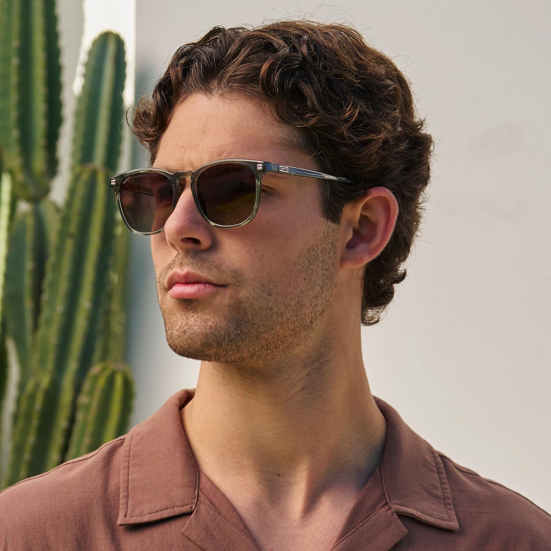 WearMe Pro WMP Eyewear - Men's Polarized Modern Rounded Square Sunglasses