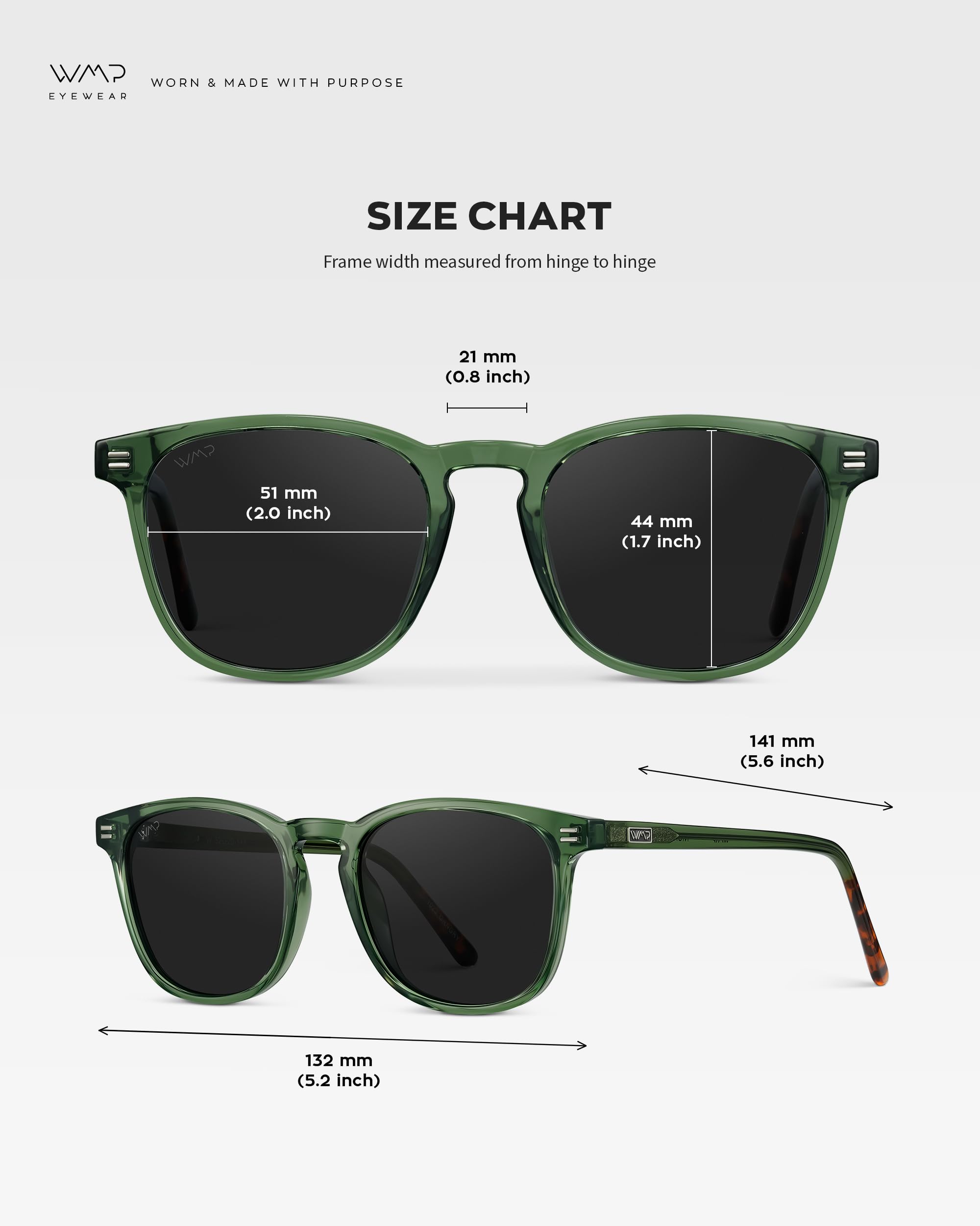WearMe Pro WMP Eyewear - Men's Polarized Modern Rounded Square Sunglasses