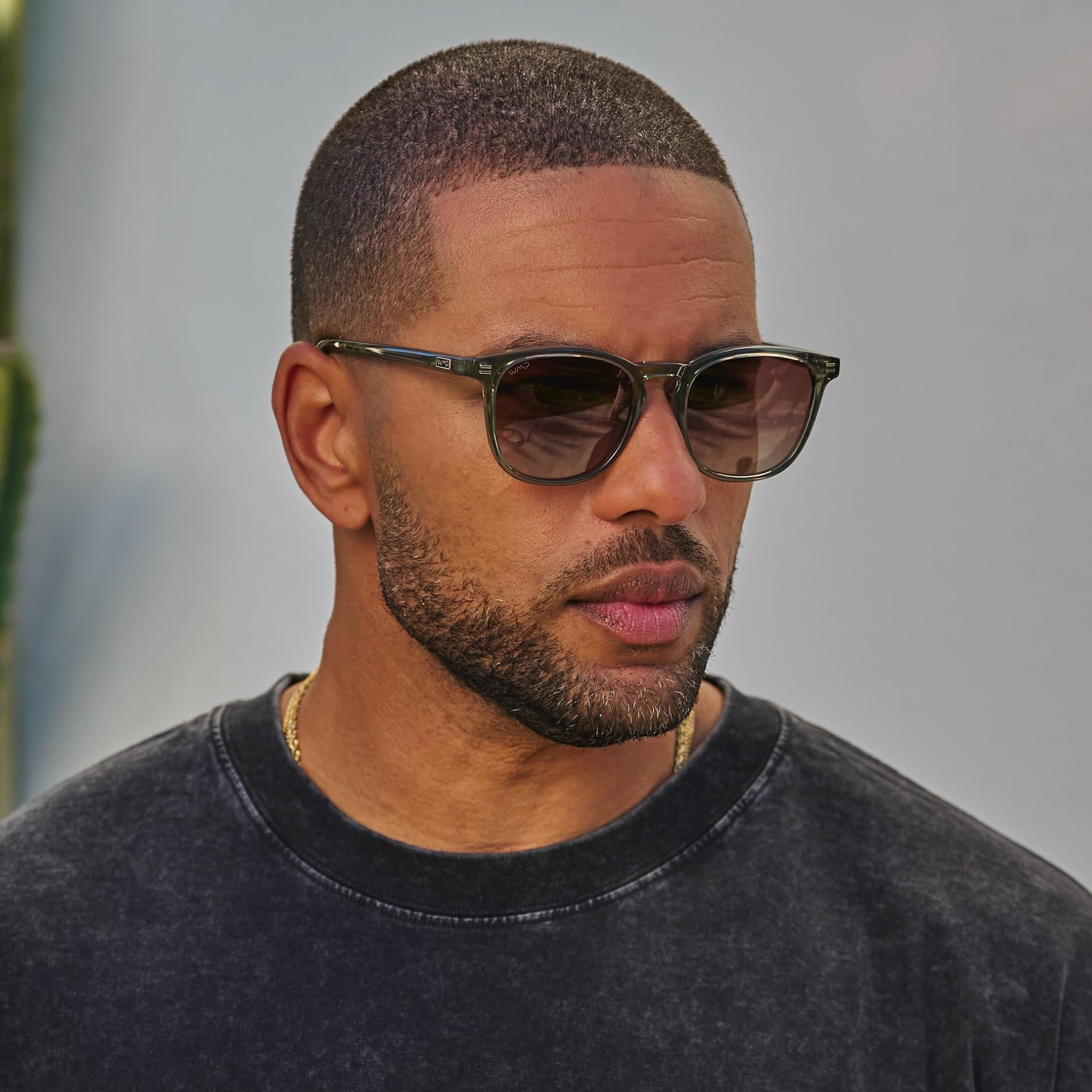 WearMe Pro WMP Eyewear - Men's Polarized Modern Rounded Square Sunglasses