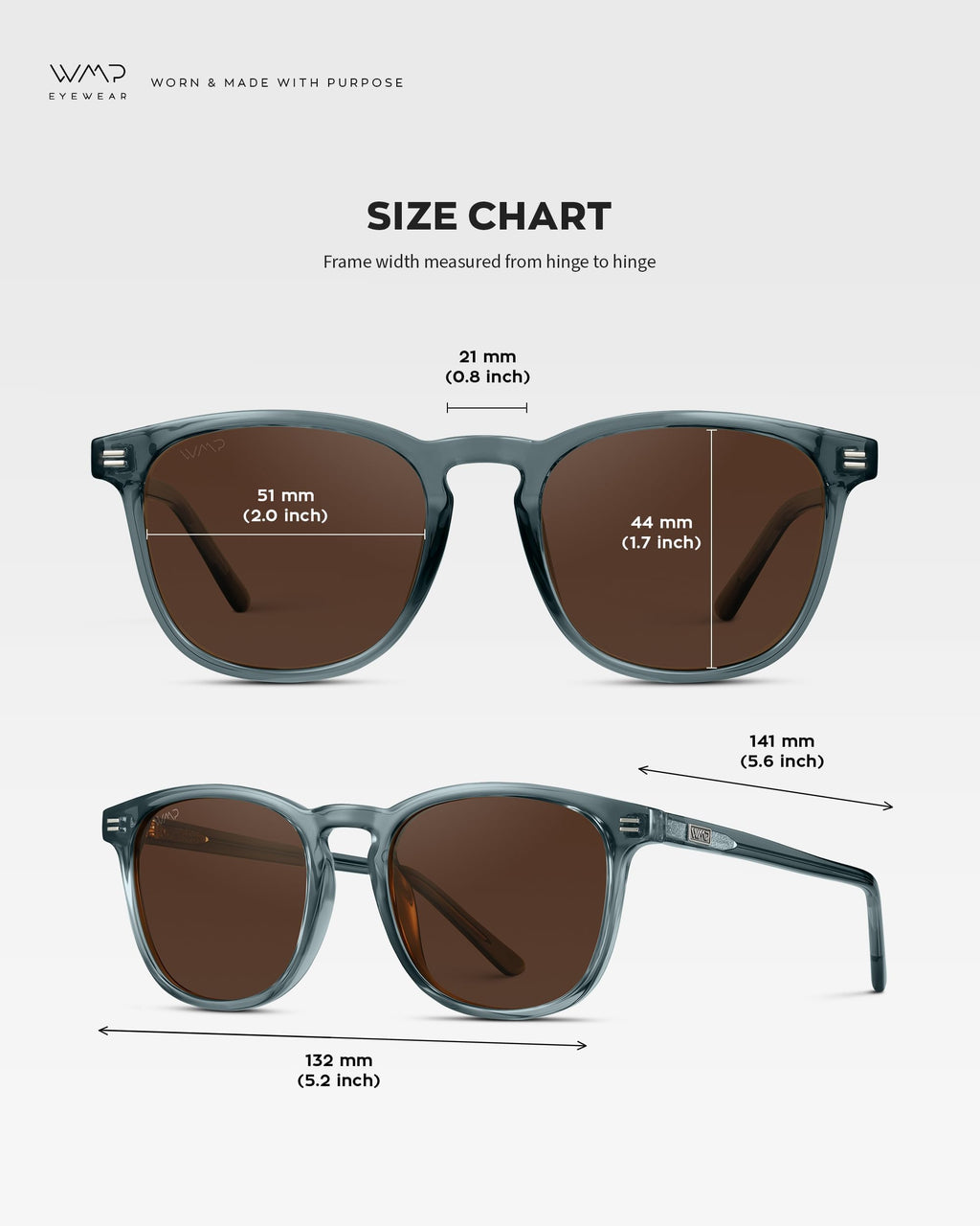 WearMe Pro WMP Eyewear - Men's Polarized Modern Rounded Square Sunglasses