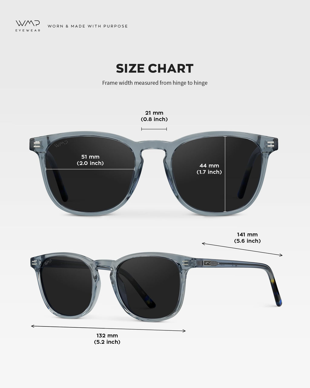 WearMe Pro WMP Eyewear - Men's Polarized Modern Rounded Square Sunglasses