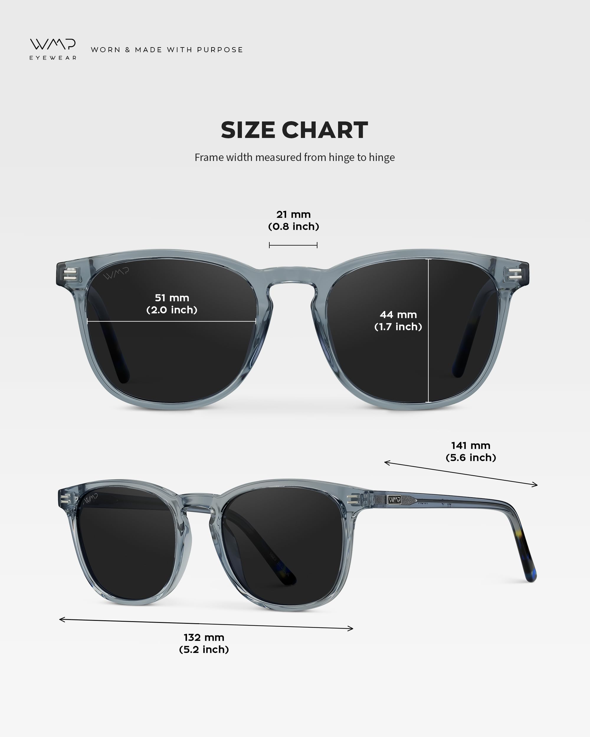 WearMe Pro WMP Eyewear - Men's Polarized Modern Rounded Square Sunglasses