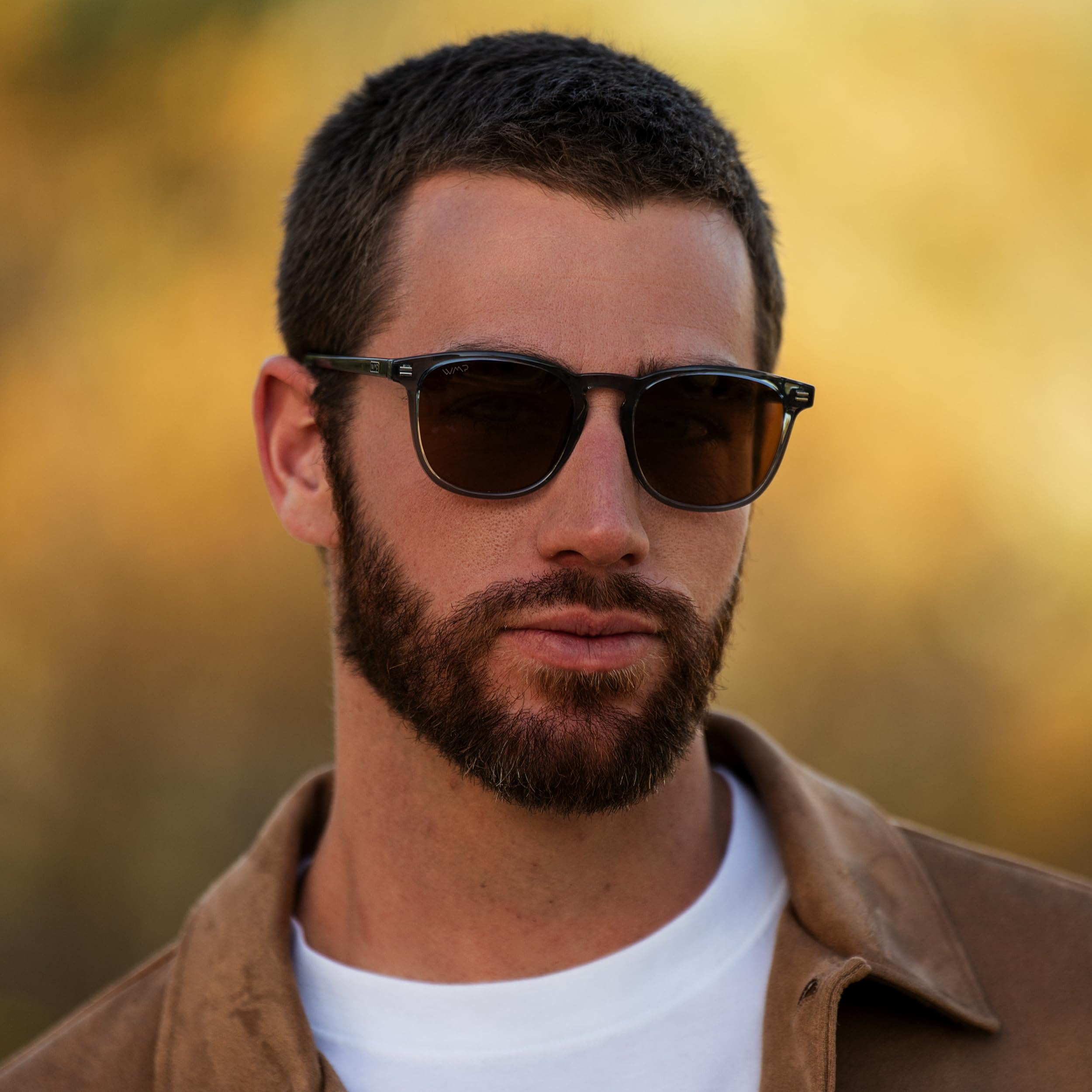 WearMe Pro WMP Eyewear - Men's Polarized Modern Rounded Square Sunglasses