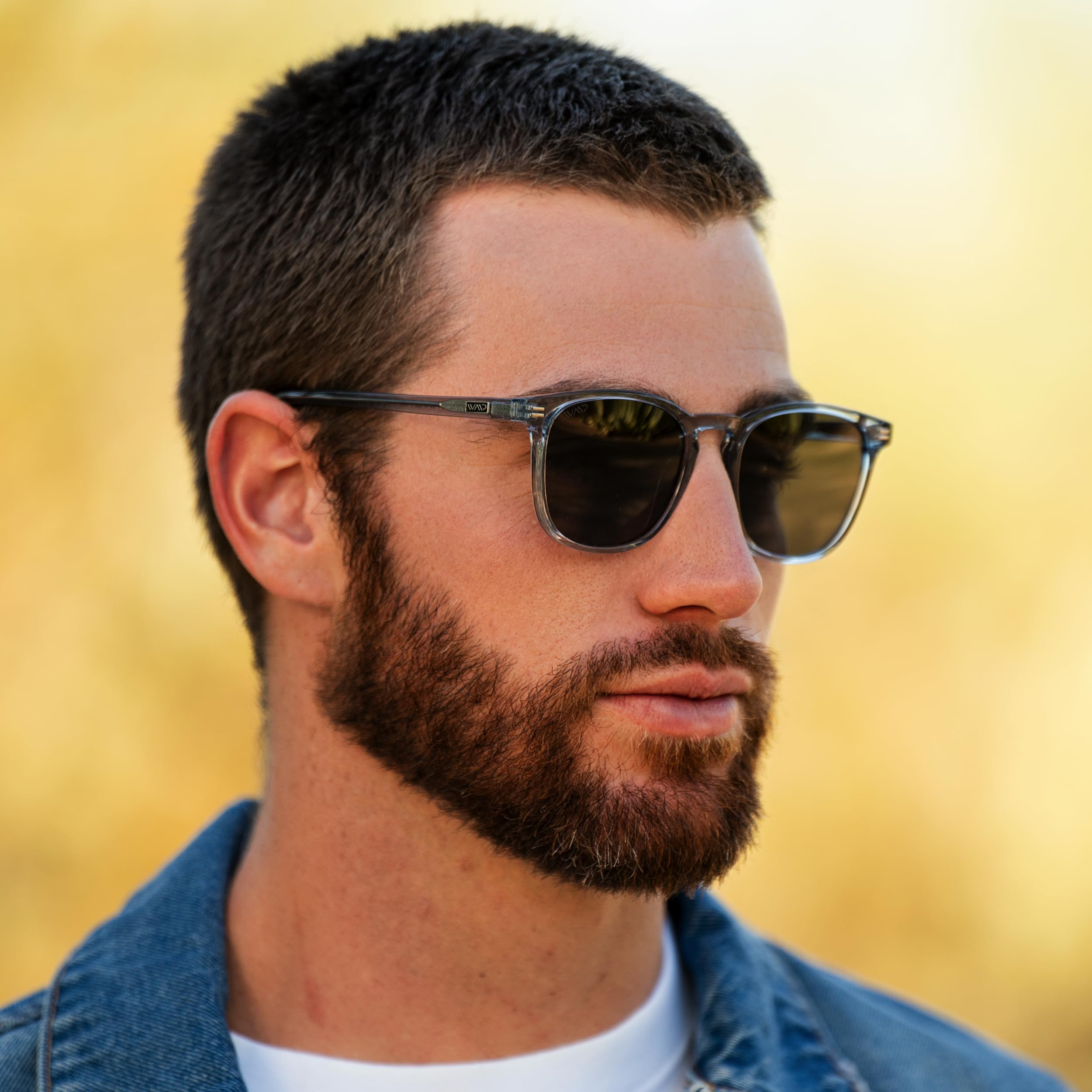 WearMe Pro WMP Eyewear - Men's Polarized Modern Rounded Square Sunglasses